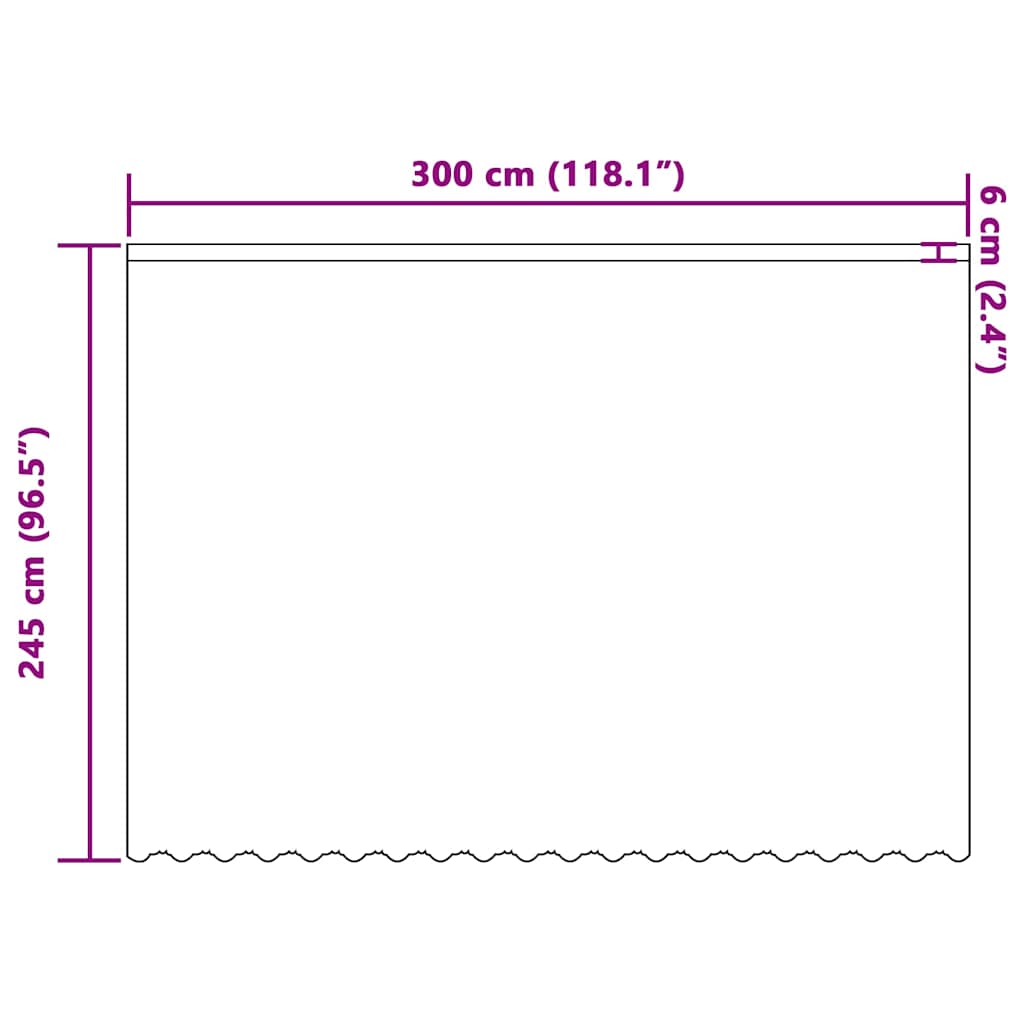 Lace Curtain with Curtains White 300x245cm Polyester